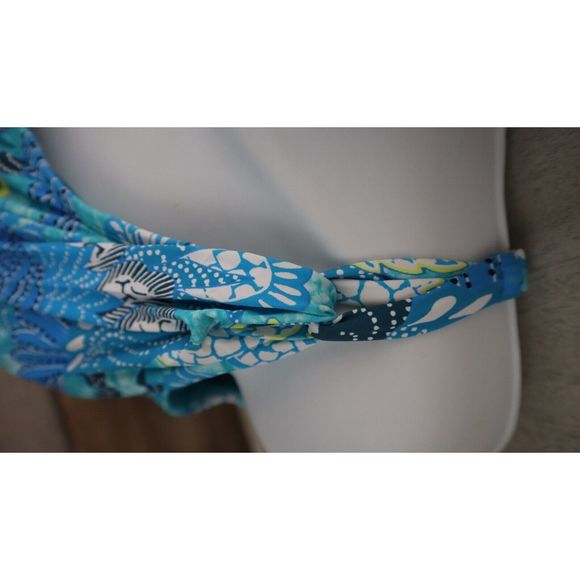 Bleu Rod Beattie Sz 8 Oahu Teal Paradise Found 1-Shoulder 1-Piece Swimsuit $125 - Picture 6 of 9